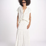 camicia con bottoni CLARENCELK NACRE laraethnics 