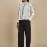 camicia con nervature e ricami FLORITA 2HVA27-V09831 BLANC vanessa bruno 