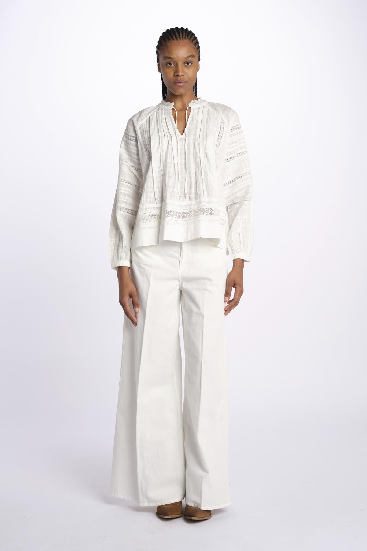 Camicia ELIM pieghine + pizzo ELIM ECRU vanessa bruno 