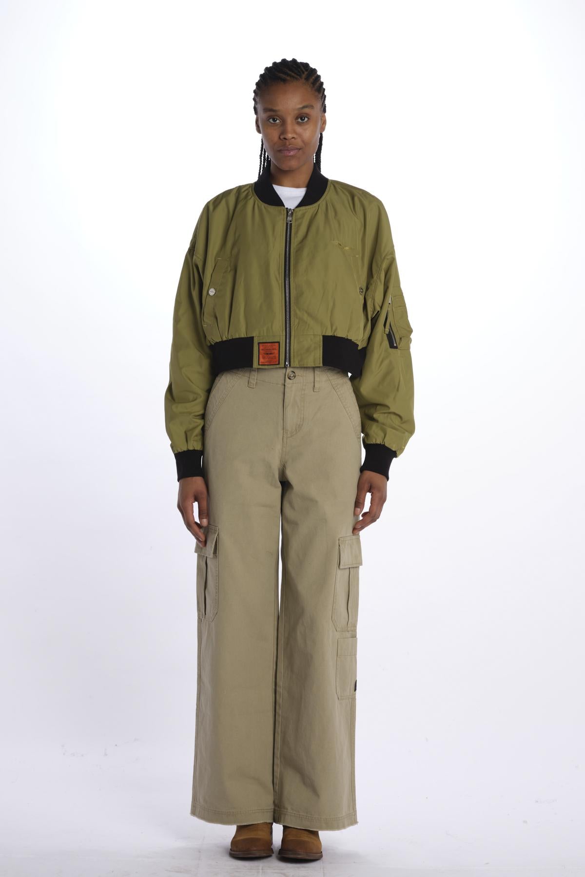 Bomber corto donna MA202 LIGHT KHAKI bombers original 
