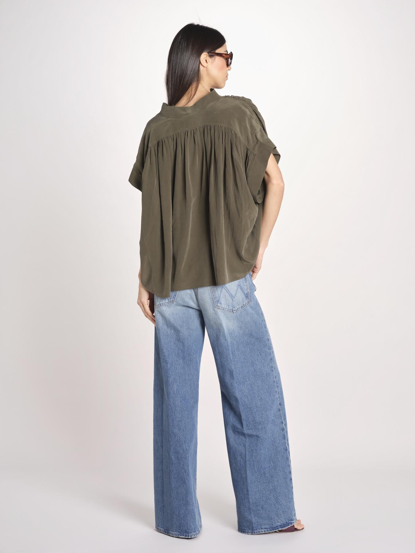 camicia over in seta CORY 4HVA77-V09005 KAKI vanessa bruno 