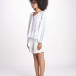 camicia voille nervature ALEXANBLATU BLANC laraethnics 