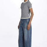 ADDY KNIT s/slv tee E008 MULTI sea ny 