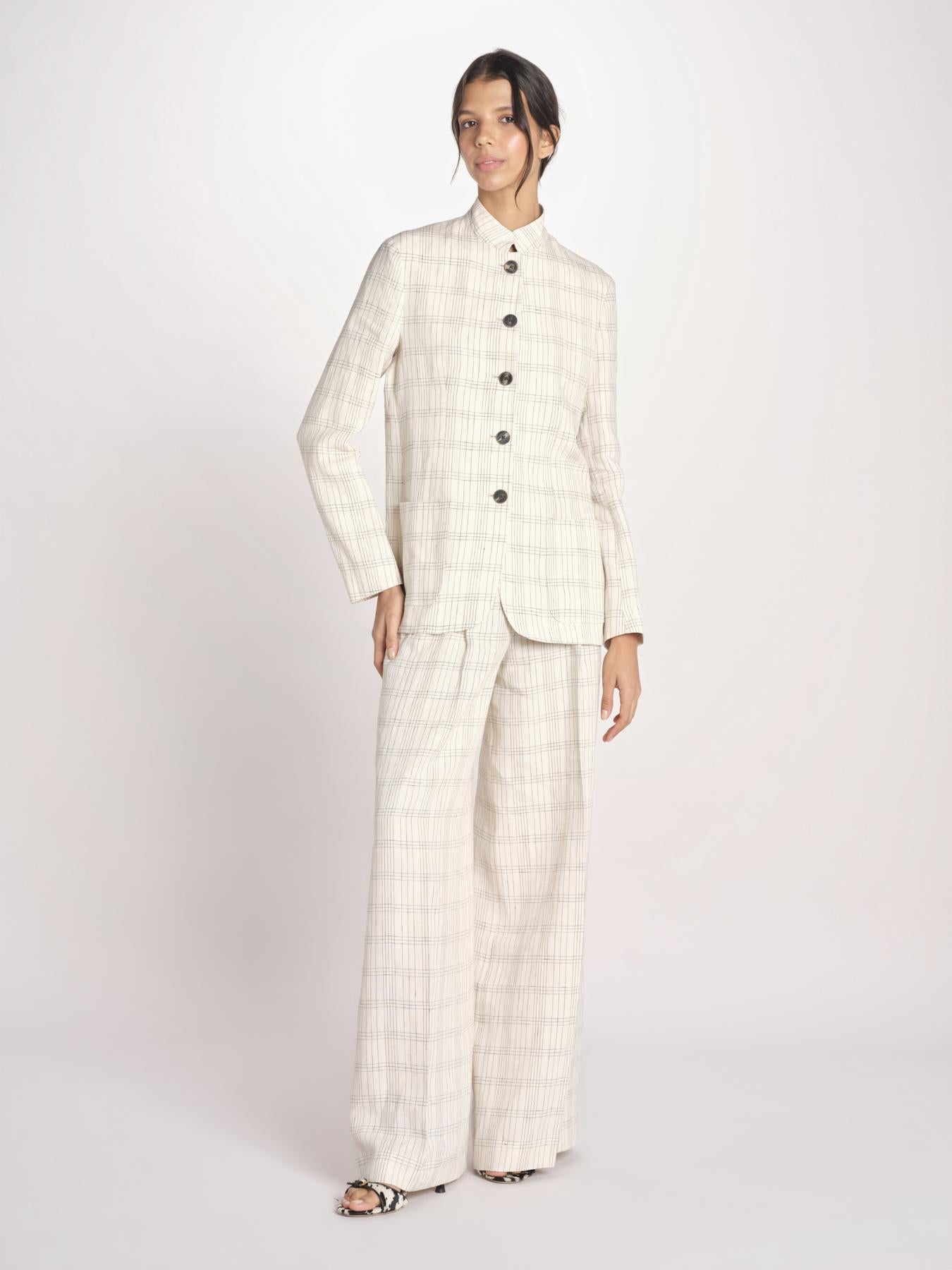pantalone lino MONIQUE 689 10047 7 quelledue 