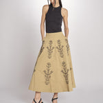 Gonna con ricami MARIA SKIRT MARIA1SKI BEIGE antik batik 