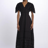 Abito VIVIAN lungo m/c sangallo VIVIAN1LDR BLACK antik batik 