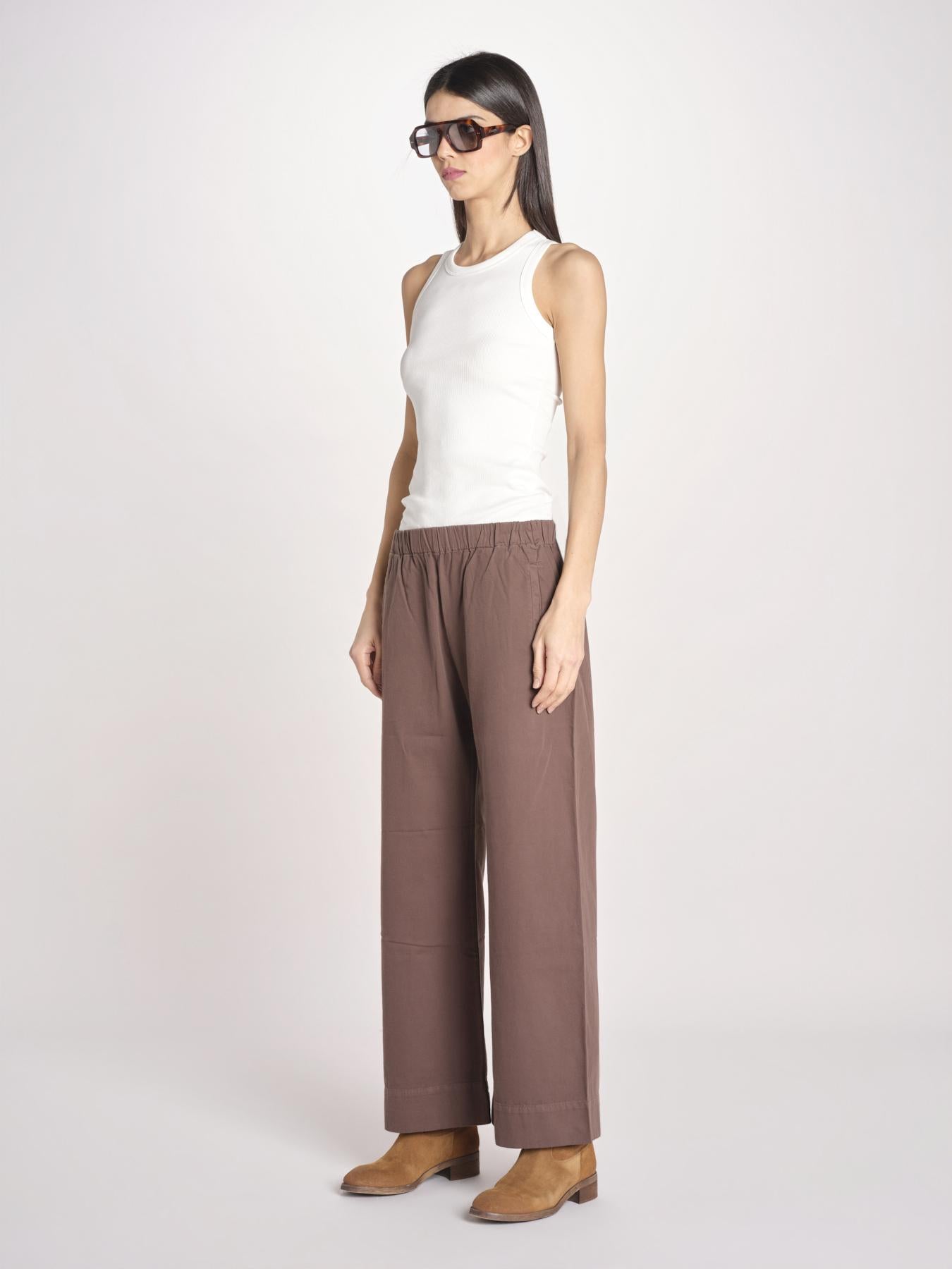 pantalone diritto con elastico in vita PENSIL ESSELING BROWN true avenue 