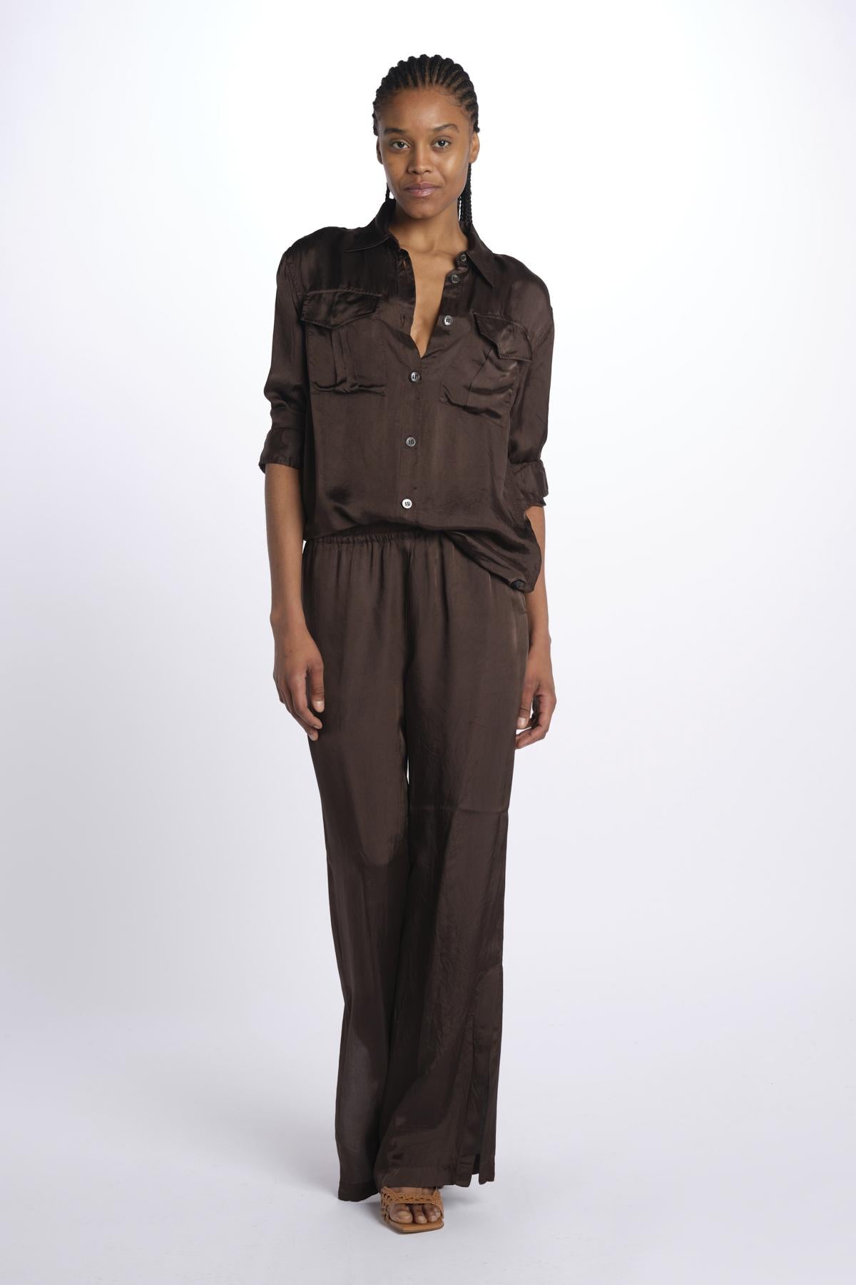 Pantaloni viscosa MOD.0187 CAFFE aspesi 