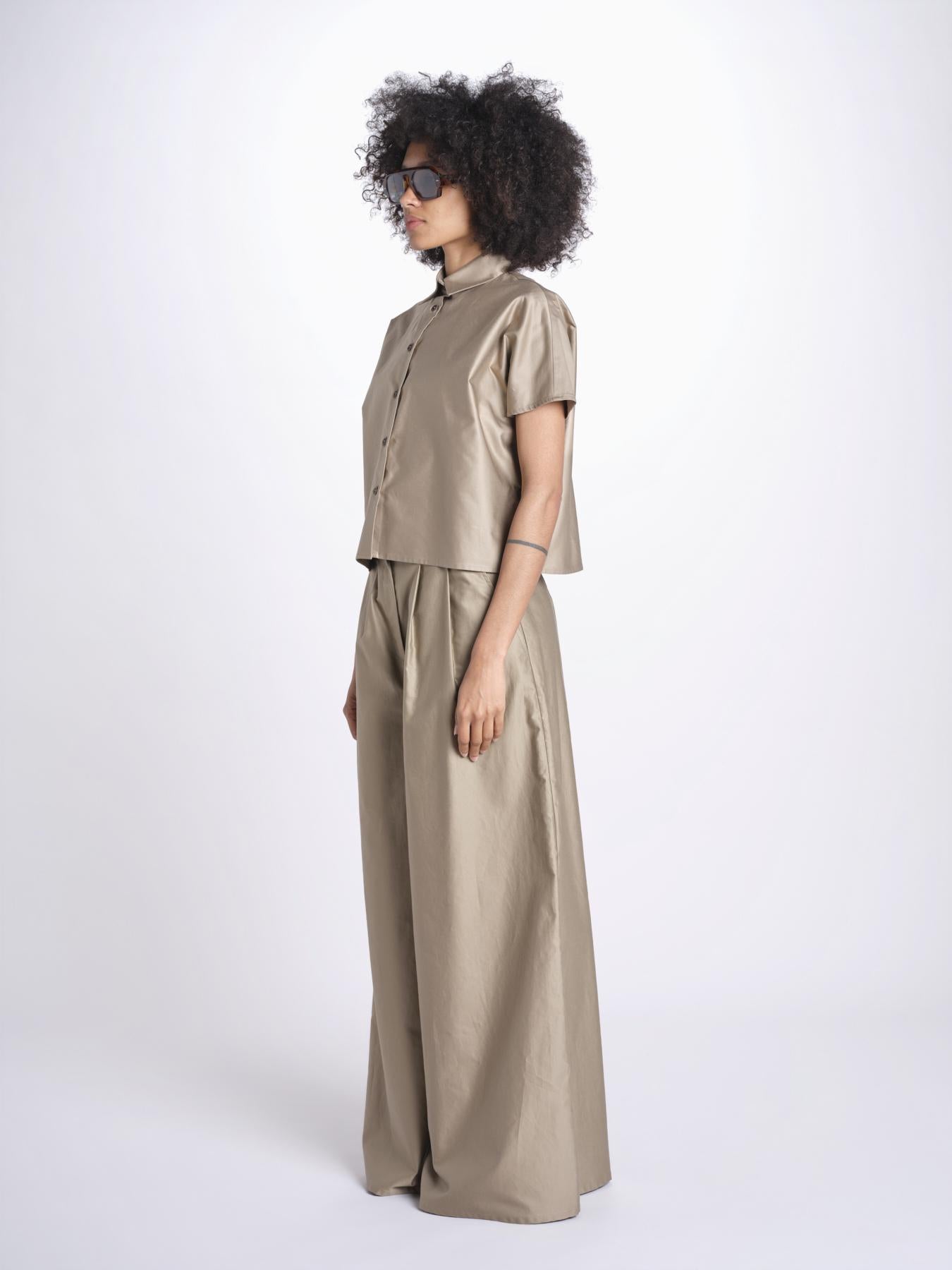 camicia in cotone con maniche corte U2172 CHINO dusan 