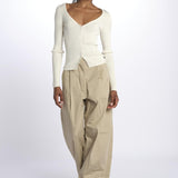 Cardigan GILI costine 5539106 CREME herskind 