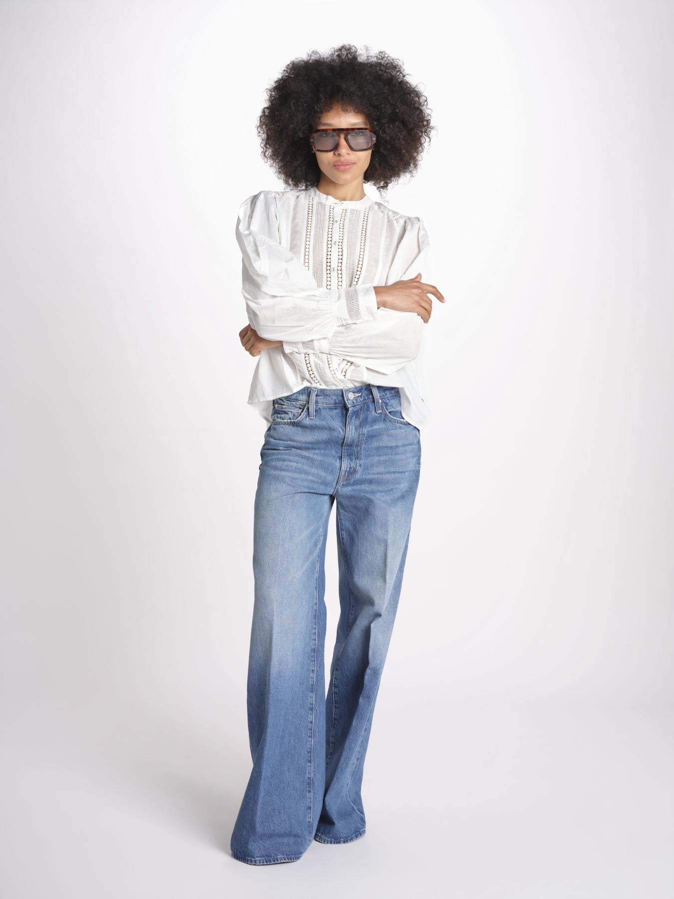 camicia m/l con ajours 347737 OFF-WHITE L0025 farm rio 