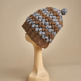 cappello lana a righe con pon pon H520 V exQUISITEJ 