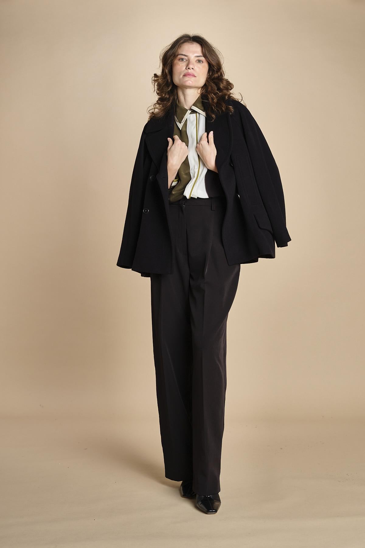 camicia con collo a pannelli BL_3261T OLIVA bodice 