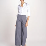 pantalone largo con nervature ORIANA 540 54 70 SLATE quelledue 