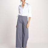 pantalone largo con nervature ORIANA 540 54 70 SLATE quelledue 