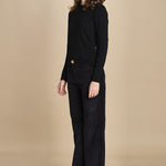 pantalone mano velluto FAUSTINE BLACK fam 