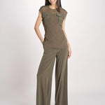 top in seta con tasche e fascia JF009657 PALM LEAF 2308 joseph 