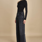 body in jersey con scollo asimmetrico SWEETEST THING BLACK undress code 