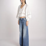 camicia over con pizzo MELODY WHITE mes demoiselles 
