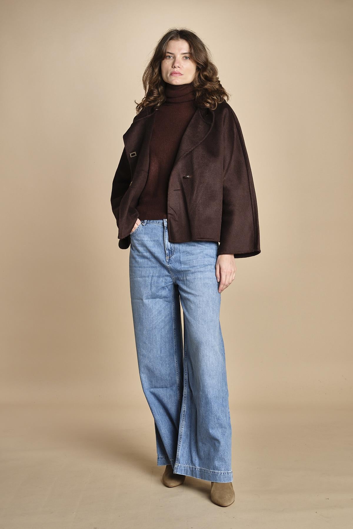 giaccone double con cappuccio KOVE CHOCOLAT ba&sh 