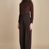 pantalone largo stretto sul fondo CARA TLW03116W0206ABTPB BROWN T0215 the latest 