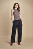 top americano a costine in lana merino