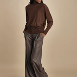 pantalone in flanella con pinces MAFALDA T 357194 73 quelledue 