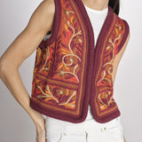 gilet con ricami SUNA GILET RUST antik batik 
