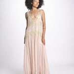 abito lungo con pizzo DOMENICA ROSE mes demoiselles 