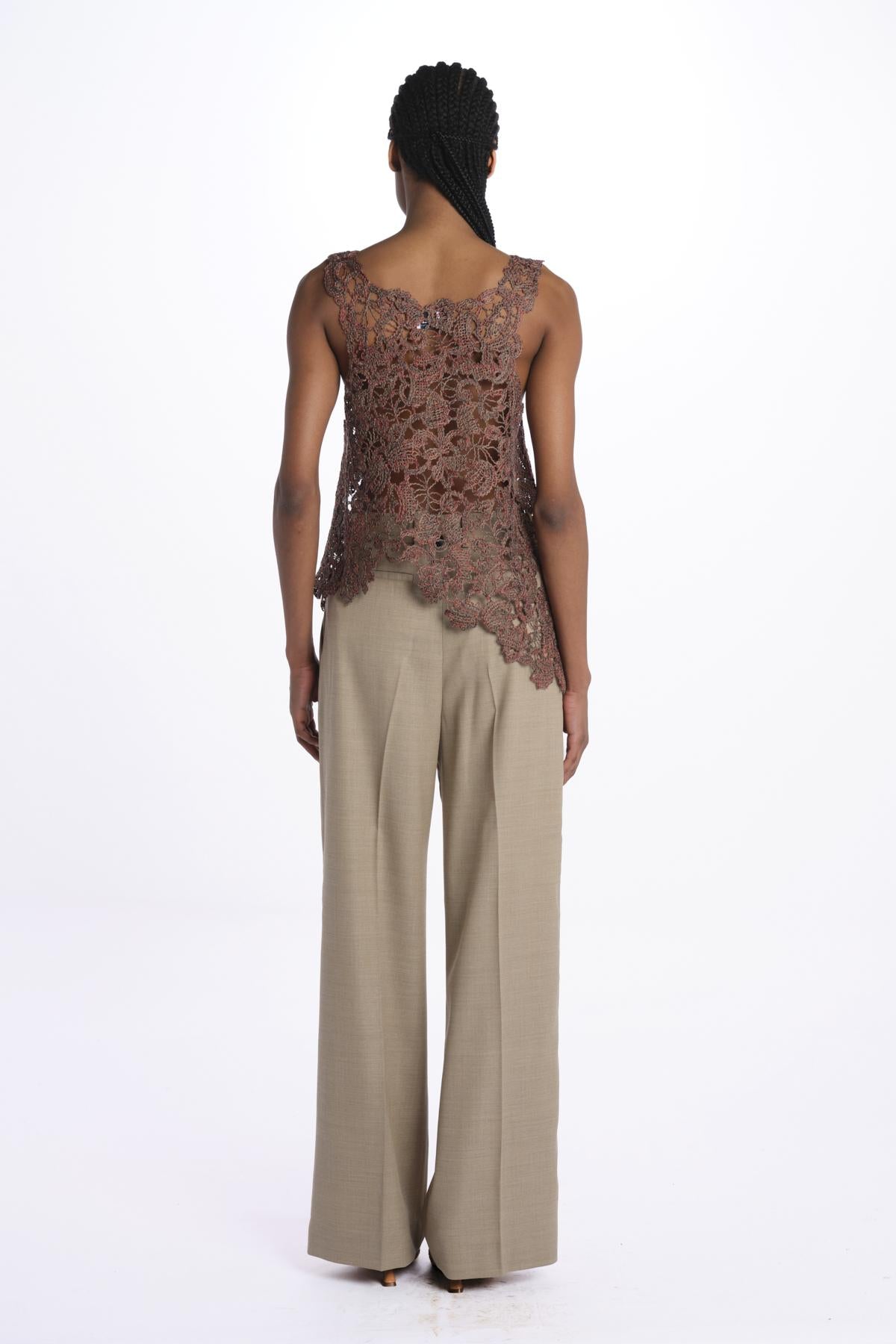 Gilet ILENIA fiore uncinetto ILENIA7710980867 48 quelledue 