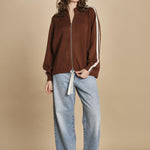 maglia bande con zip ANGIX COFFEE bellerose 