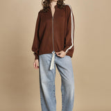 maglia bande con zip ANGIX COFFEE bellerose 