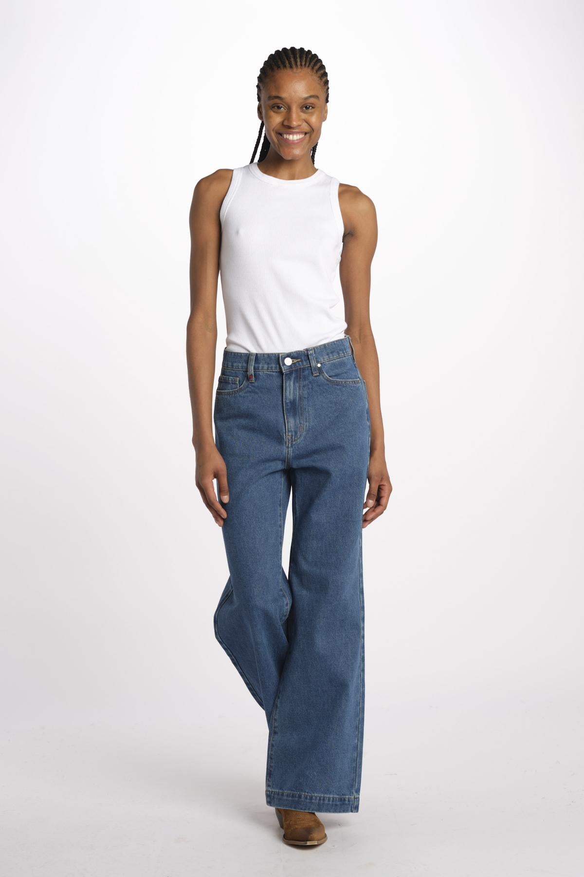 FLEURE denim flare fl 99 wf by fam. FLEURE STONE fam 