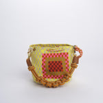 PELICAN mini bag macrame G12W-0001-3023-054 YELLOW PINK guanabana 