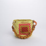 PELICAN mini bag macrame G12W-0001-3023-054 YELLOW PINK guanabana 