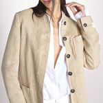 giacca guru a righe P29D0BALIW naturale massimo alba 