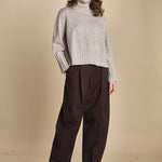 maglia dolcevita in moulinè MIL1 MOULINE 14020 BEIGE milaura 