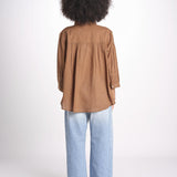 camicia righine over VT6406 BROWN zen ethic 