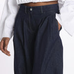 Pantaloni con pences KATHERINE PANT BLUEDENIM jejia 