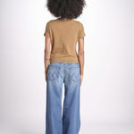 t-shirt manica corta in cotone organico WTEE03 162 DUSTED KHAKI merz b 