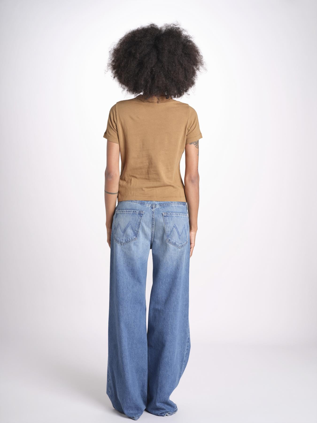 t-shirt manica corta in cotone organico WTEE03 162 DUSTED KHAKI merz b 