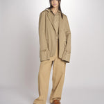 blazer lungo in cotone BIRKIN MJD514_ATEX44 BEIGE jejia 