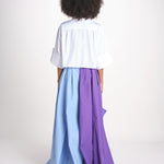 pantalone bicolor RYAN MJD431 PURPLE LIGHT BLU jejia 