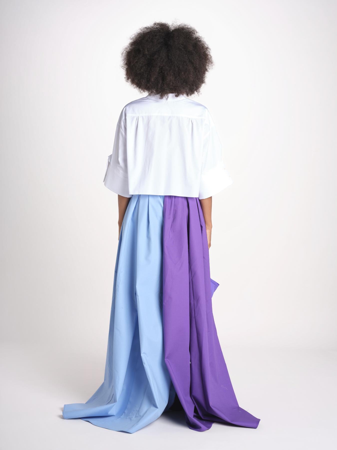 pantalone bicolor RYAN MJD431 PURPLE LIGHT BLU jejia 