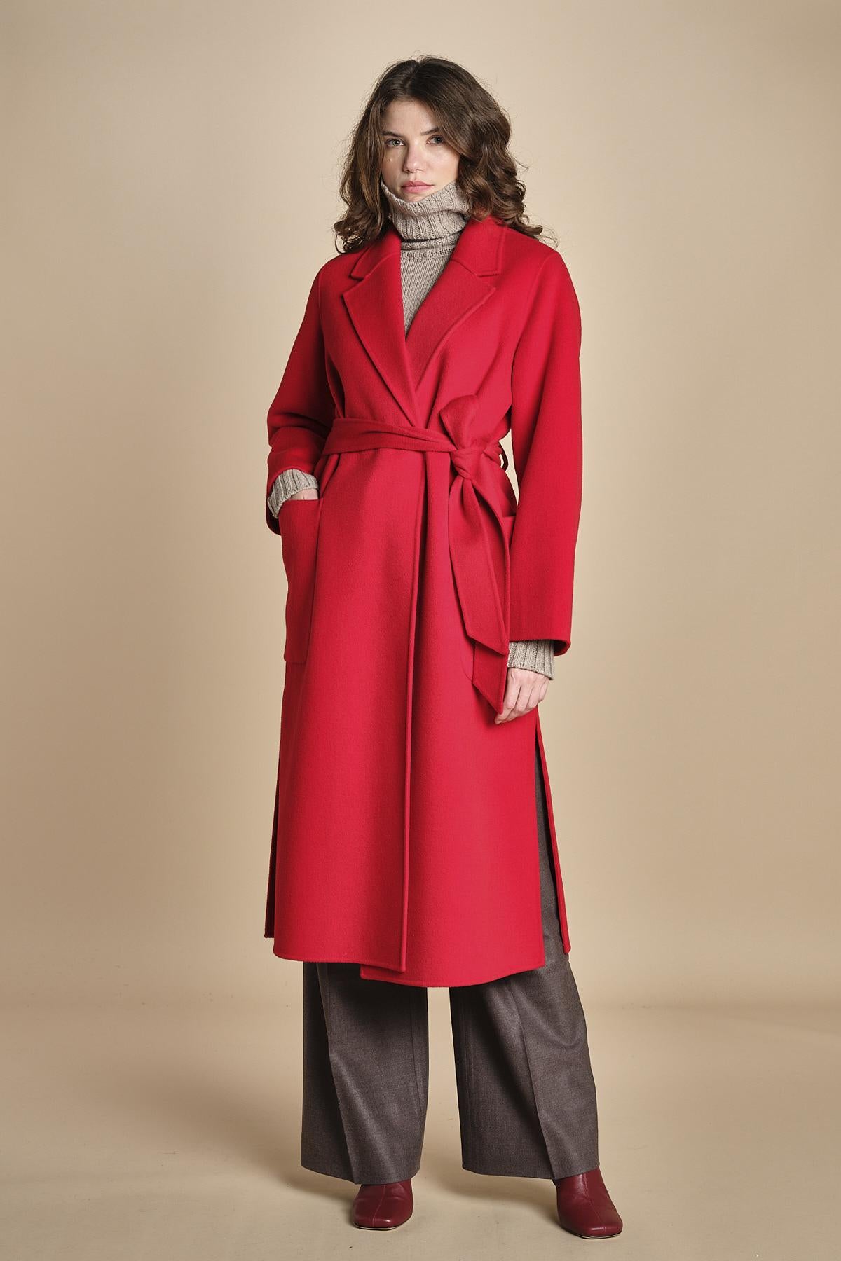 cappotto vestaglia double CELIA IO111046 RED ivy oak 