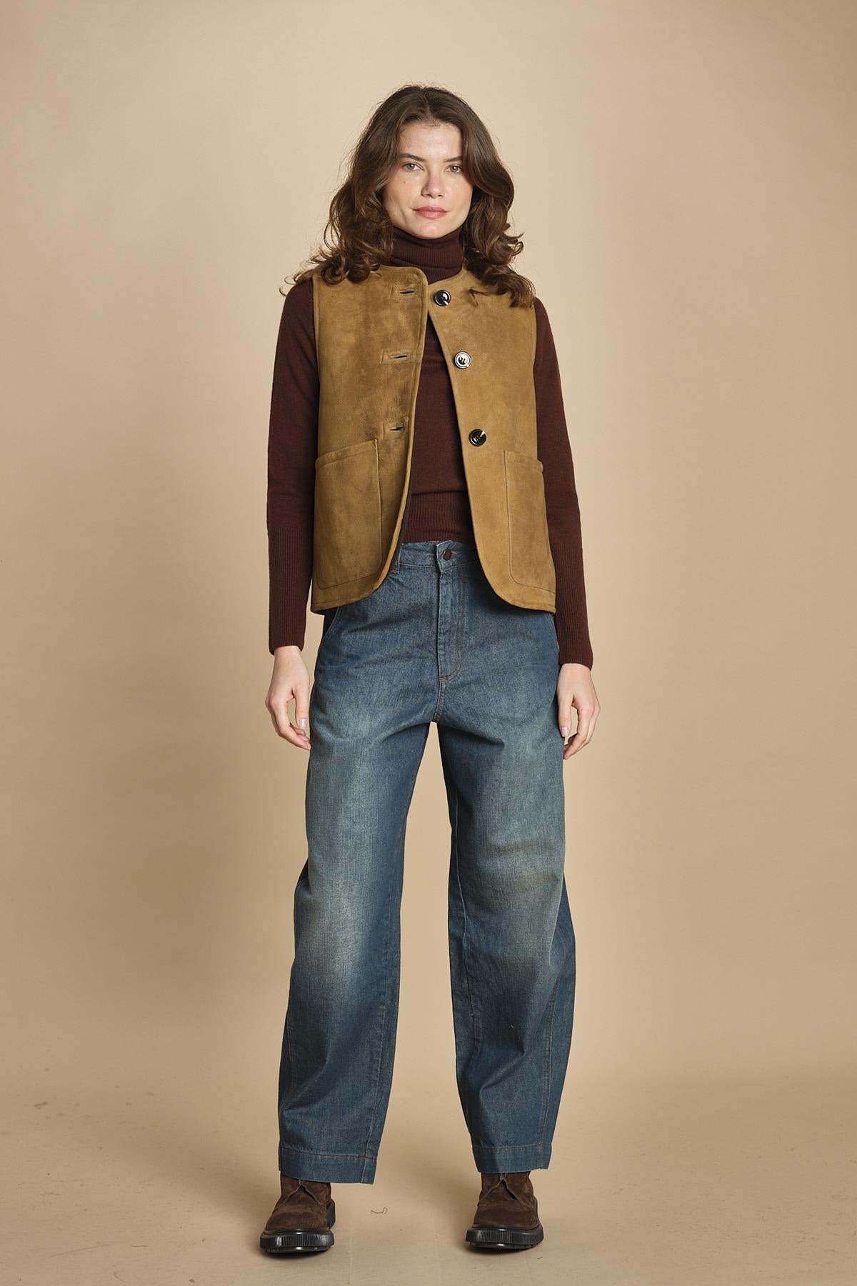 gilet di montone reversibile. BLS1605 KAK2325S soeur 