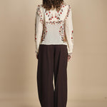 camicia con inserti in pizzo BERRY GARDEN 339854 CREAM farm rio 