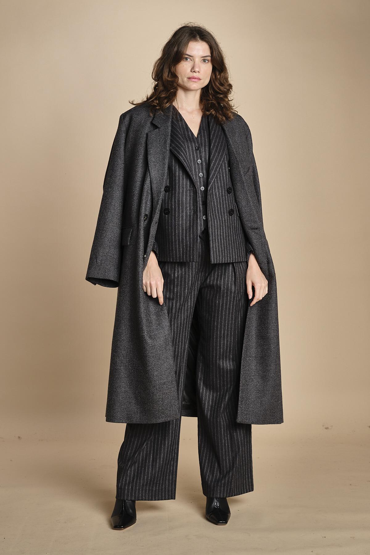 blazer gessato 15V516CO191 P092 GREY ines de la fressange 