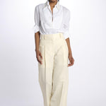 camicia con colletto in pailletes BE24552 WHITE milaura 