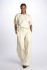 Pantalone HIGH WAIST pences con risvolto